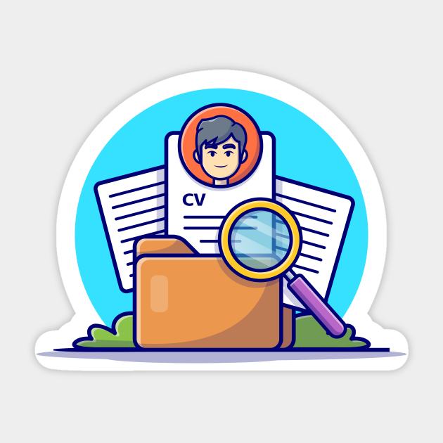 Curriculum Vitae Cartoon Vector Icon Illustration (3) Cv Sticker